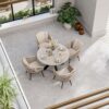 BALI 120cm Round Ceramic Table with 4 Bali Rope Chairs 1 BALBALDIN jpg