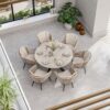 BALI 150cm Round Ceramic Table with 6 Bali Rope Chairs 2 BALBALDIN jpg