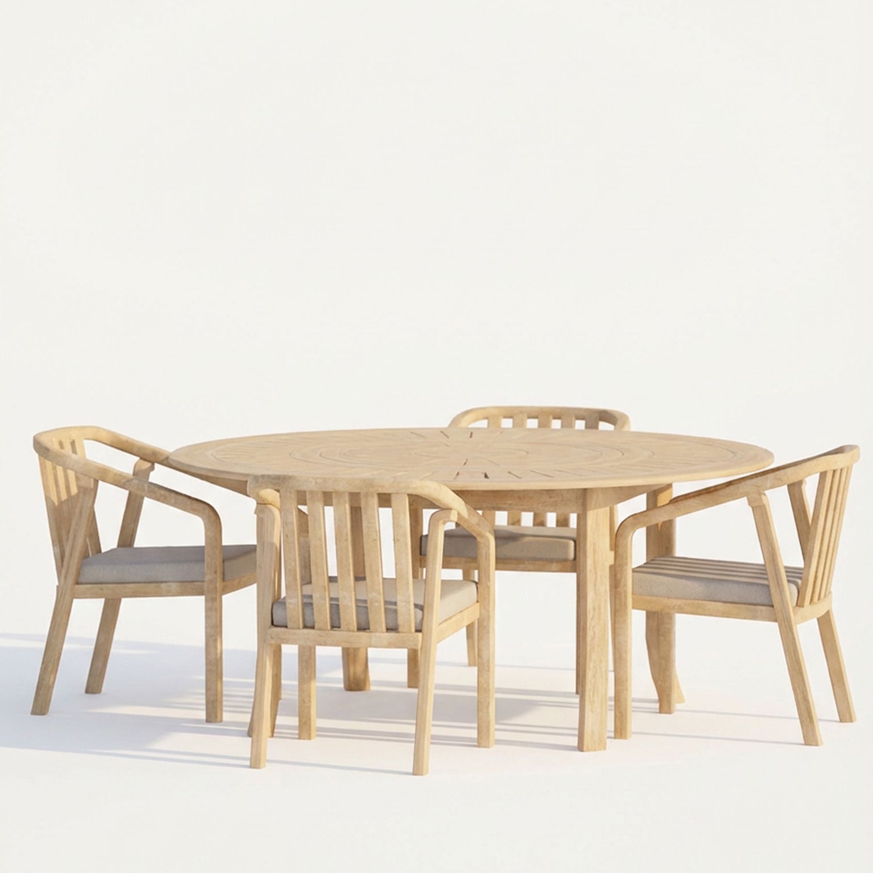 FSC 1 MARIS 4-Seater Round Dining Set 7 MARPCR jpg