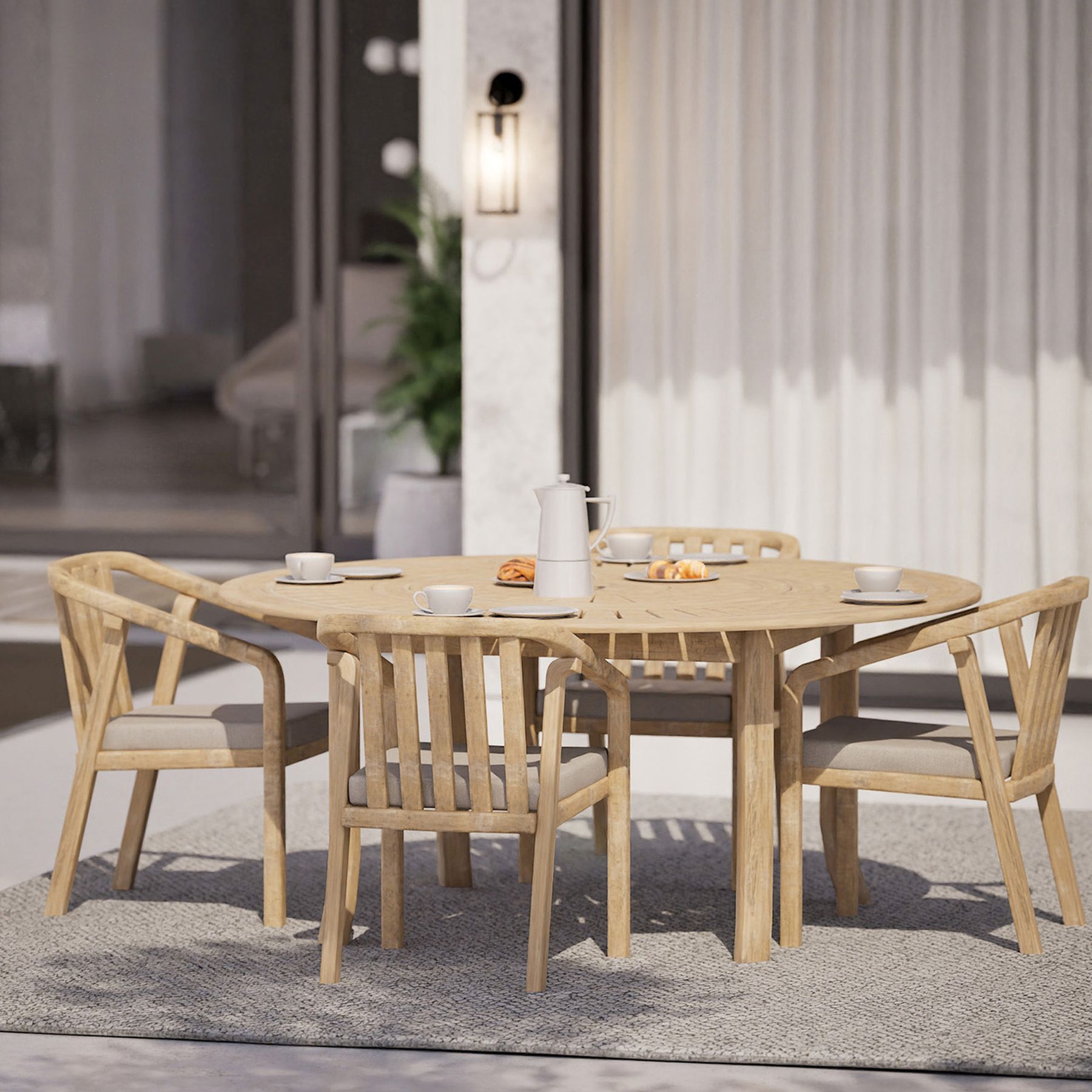 FSC 1 MARIS 4-Seater Round Dining Set 4 MARPCR jpg