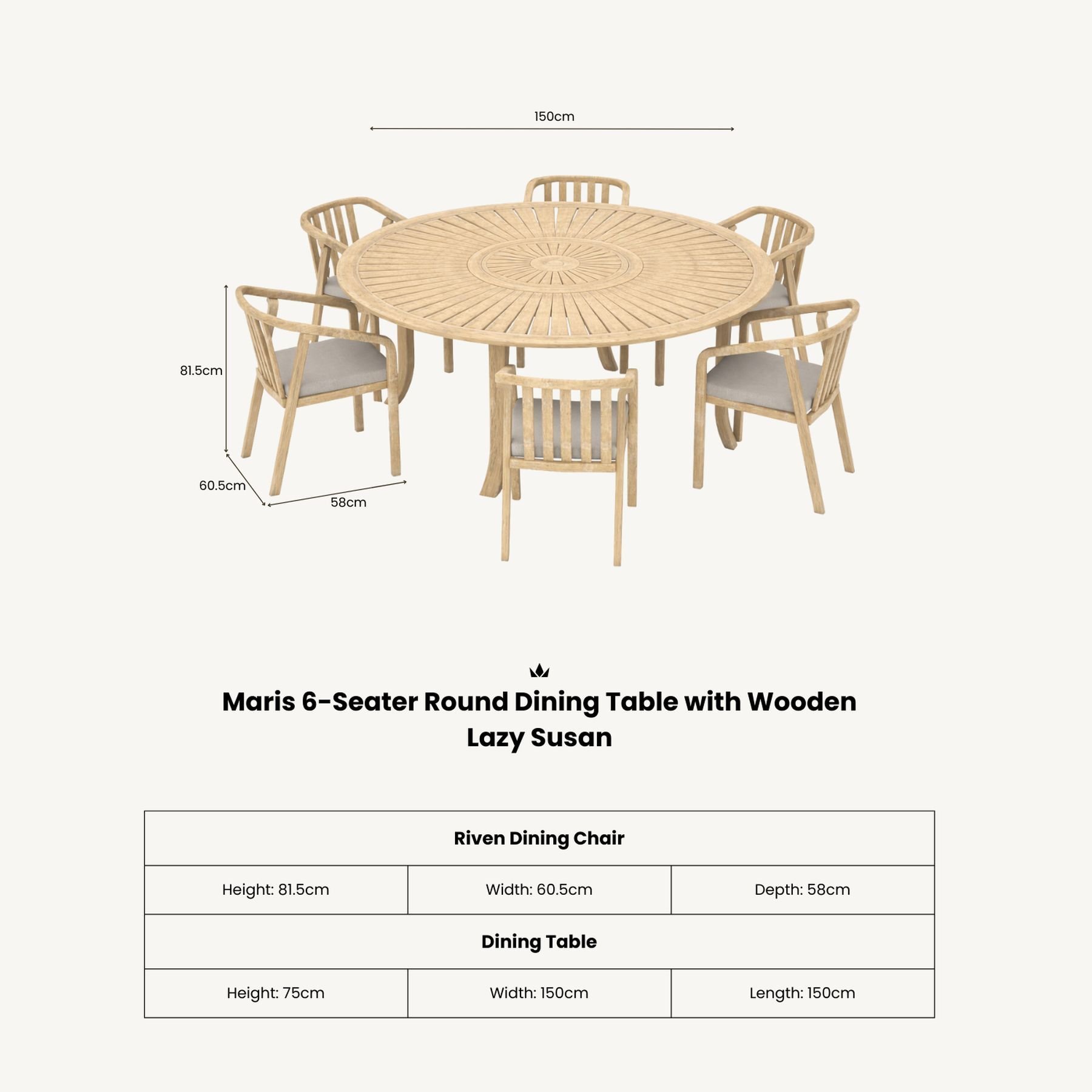 FSC 1 MARIS 6-Seater Round Dining Set 11 MARPCR jpg