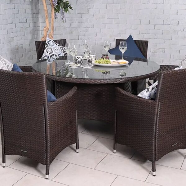 NEVCAR BRN A Nevada Brown Seater Carver Dining Set Lifestyle jpg
