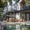 Luxe 3x3m Pergola with Solar Lighting System and Voice Control 2 RCPERG ()