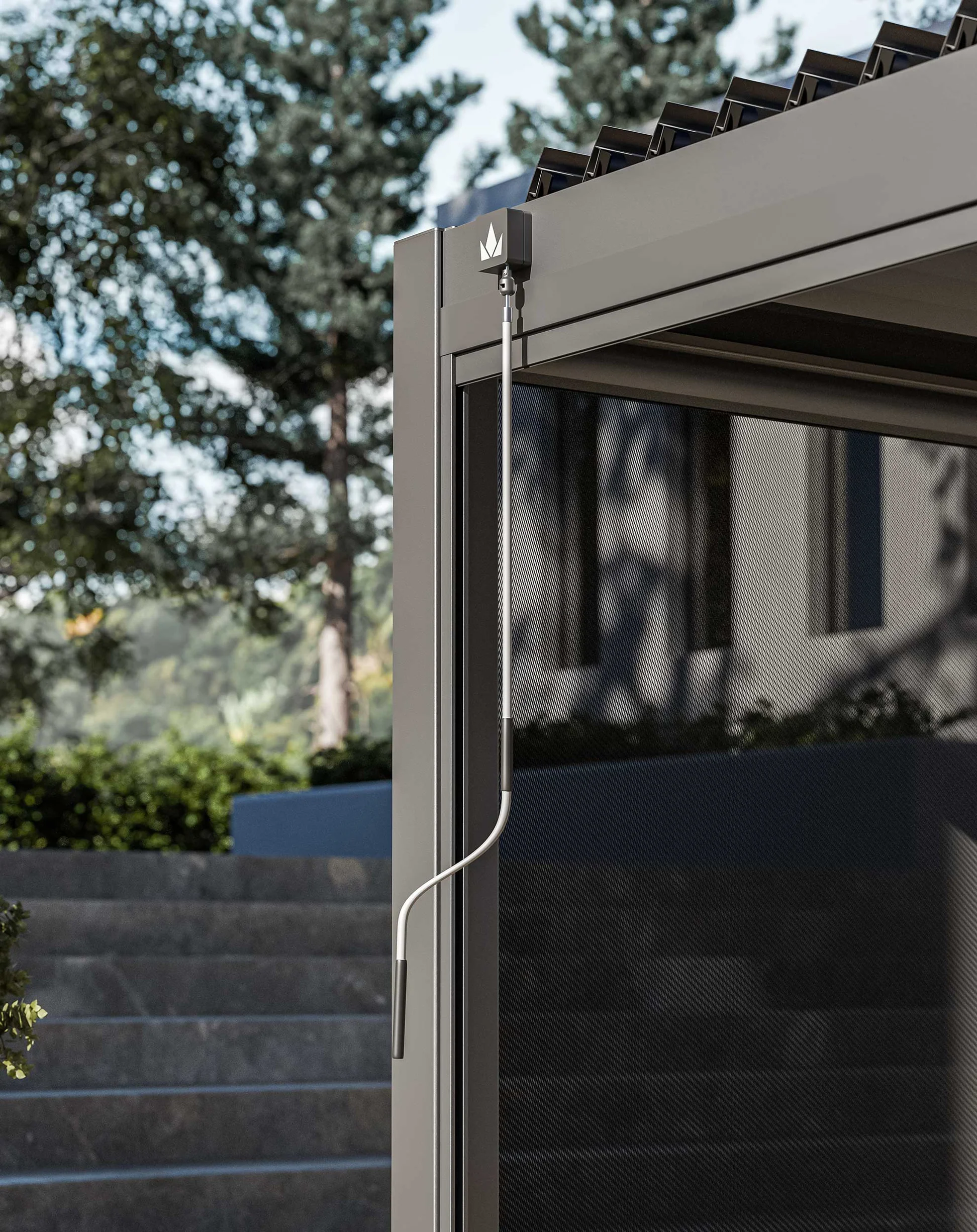 Luxe 6x3m Pergola with Solar Lighting System and Voice Control 7 RCPERG