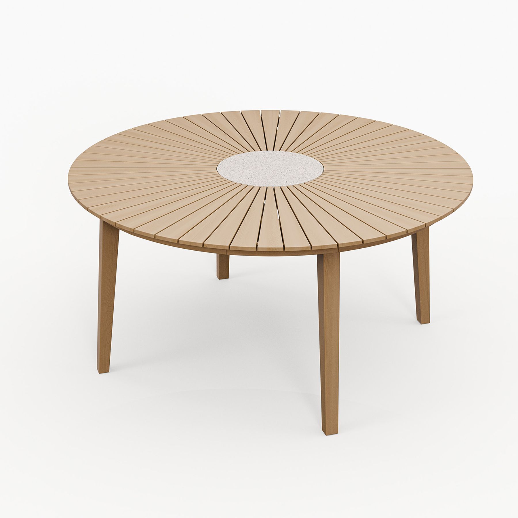 ROMA 150cm Round Sunray Table with Terrazzo insert and 6 Roma Dining Chairs 9 ROMROMDINTZ jpg