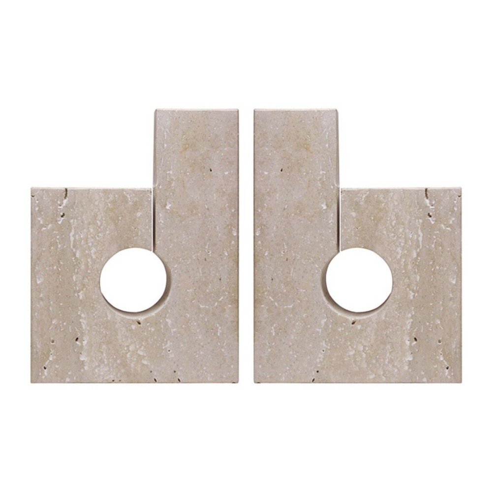 Tibarra Set Of Two Sculptural Travertine Bookends 4 retile