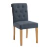 Delphinus Fabric Button-backed Chair in Slate 2 retile